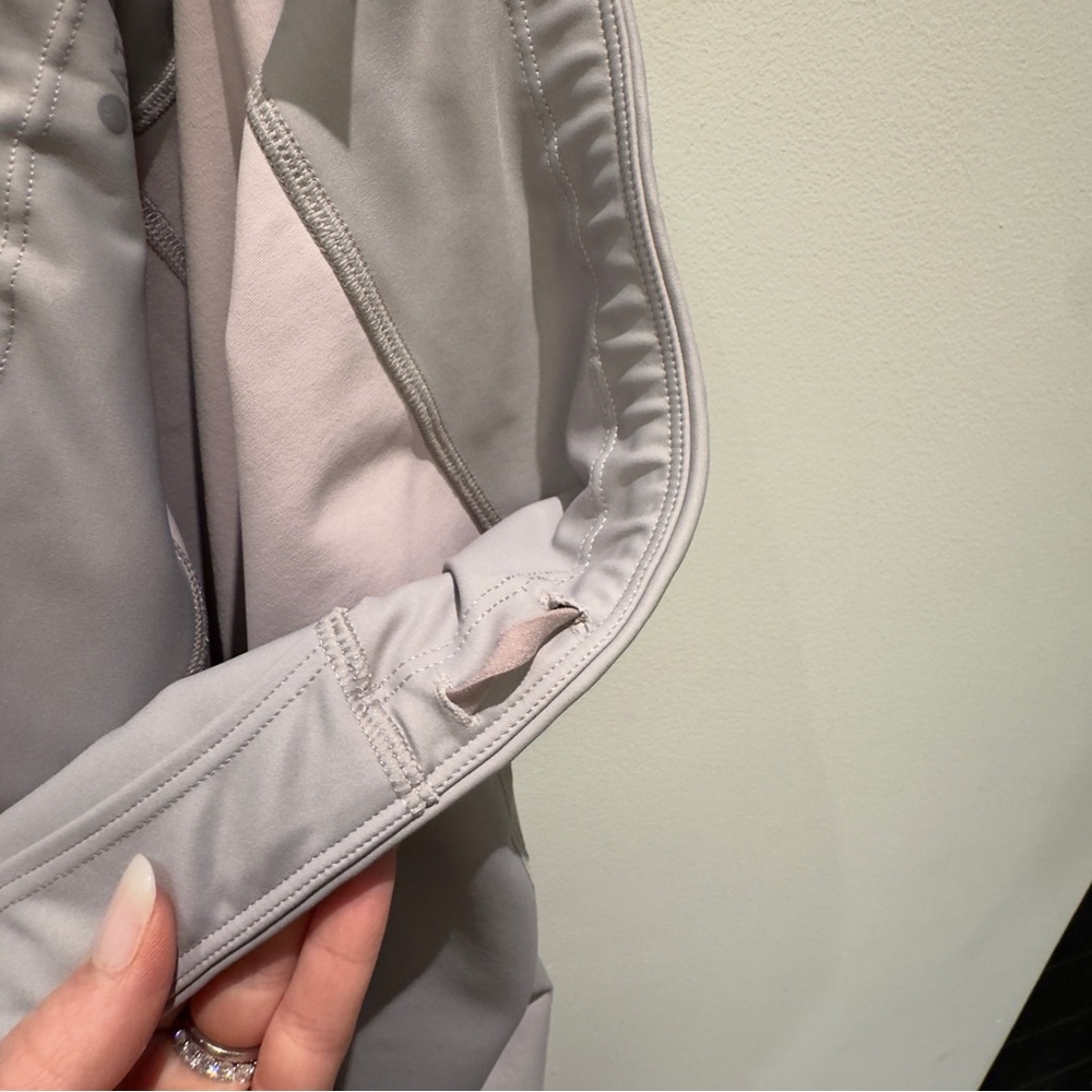 Athleta Gray light faded bottom Leggings with Elastic Waistband Faded - Picture 8 of 11